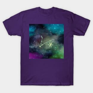 Pisces Constellation Starry Night Sky T-Shirt